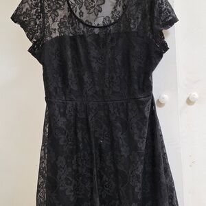 No Boundaries Black Lace Midi Dress